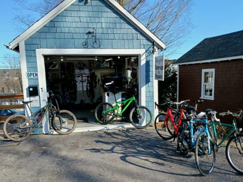 JW Bicycle Repair storefront with bicycles outside